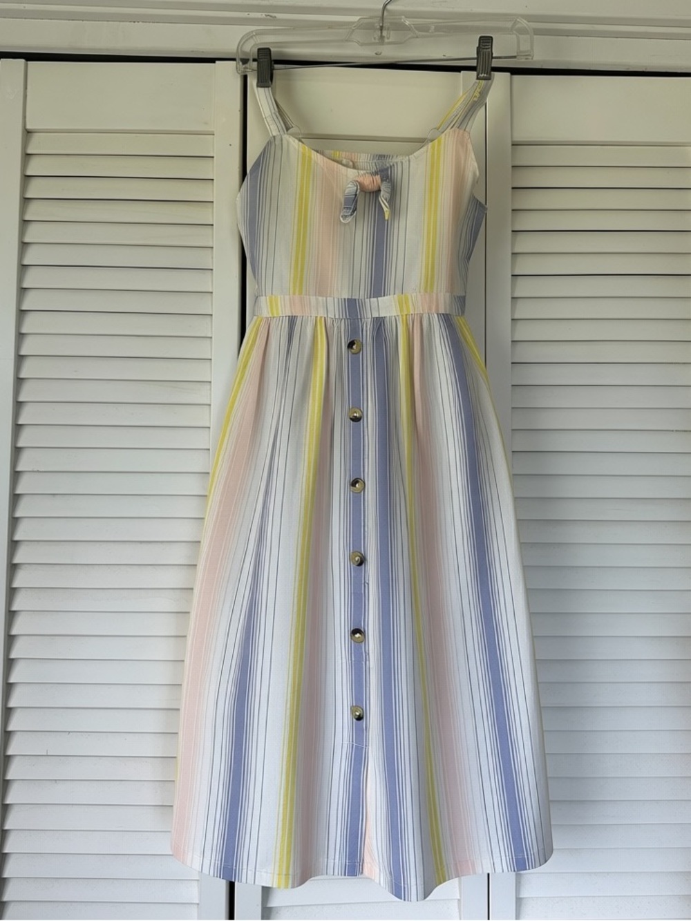 Jessica Simpson Pastel Striped Sundress - Yellow, Blue, Pink